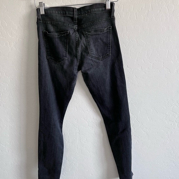 CURRENT/ELLIOTT DARK GREY MID RISE SKINNY JEANS - Picture 4 of 5